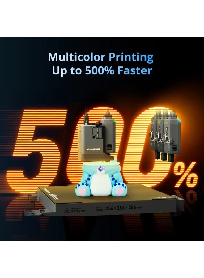 Flashforge Creator 5 4-Toolheads Multi-Color 3D Printer | 500% Faster, Zero Purge Waste - Image 5