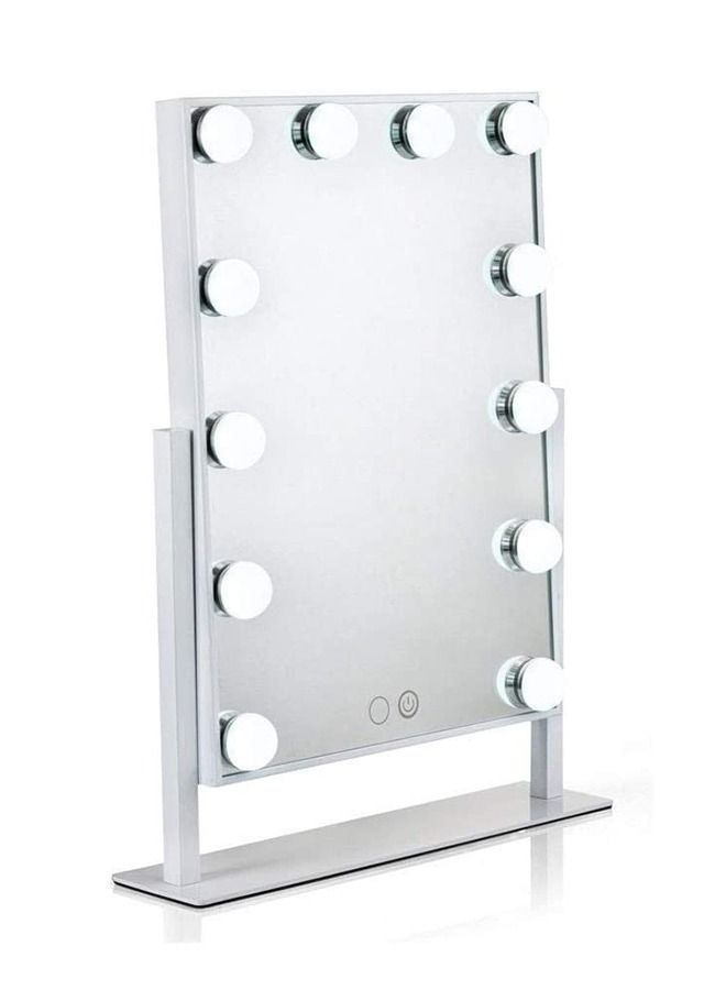 Lighted Makeup Vanity Mirror Hollywood Style Tabletop Mirrors for Makeup Dressing Table with 12 Dimmable Light  - Image 1