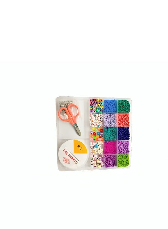 XiuWoo Girls’ Beaded Bracelet and Necklace Making Set – Includes Colorful Beads in Various Shapes with String, Scissors, and Assembly Tools – Encourages Creativity and Fun Handmade Jewelry Crafting - Image 4