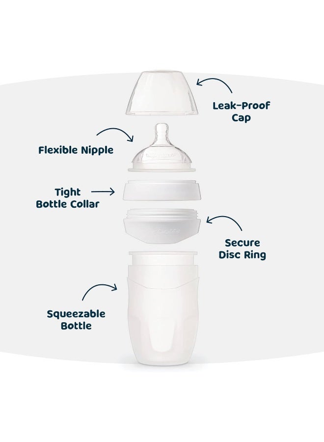 Tiny Twinkle Tiny Twinkle Silicone Baby Bottle with Comfort Grip and Soft Flexible Nipple - Squeezably Soft Baby Bottles for Newborn and Up  - Image 4