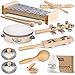 LOOIKOOS Toddler Musical Instruments Eco Friendly Music Set for Kids Preschool Educational Natural Wooden Percussion Instruments Musical Toys for Boys and Girls with Storage Bag - Image 2