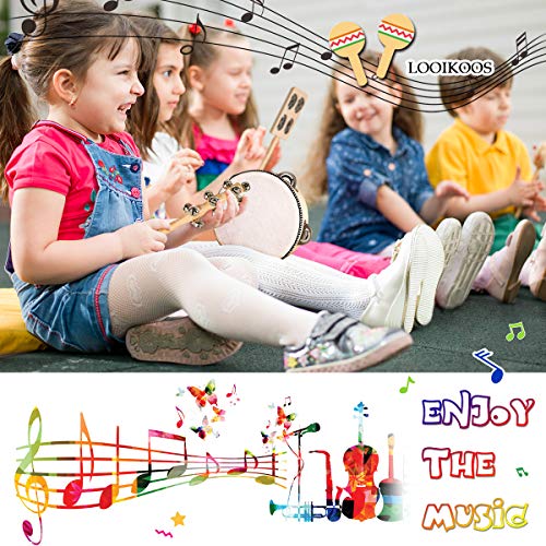 LOOIKOOS Toddler Musical Instruments Eco Friendly Music Set for Kids Preschool Educational Natural Wooden Percussion Instruments Musical Toys for Boys and Girls with Storage Bag - Image 5