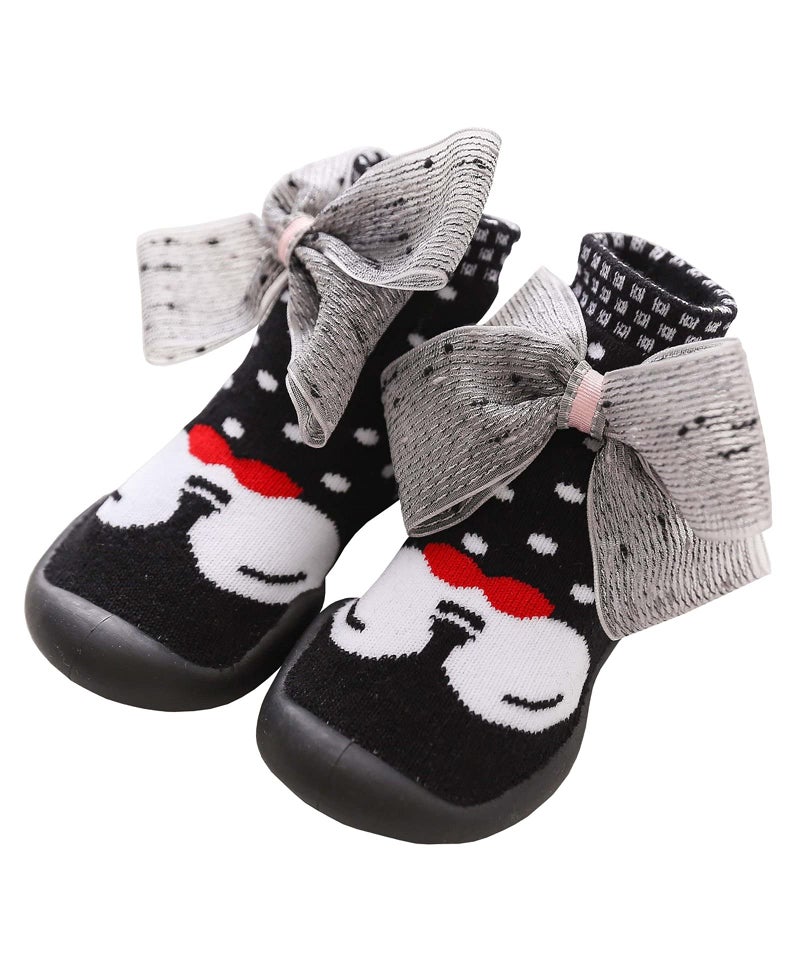 u-grow Baby Anti-Skid Breathable Soft Socks Shoes Black - Image 2