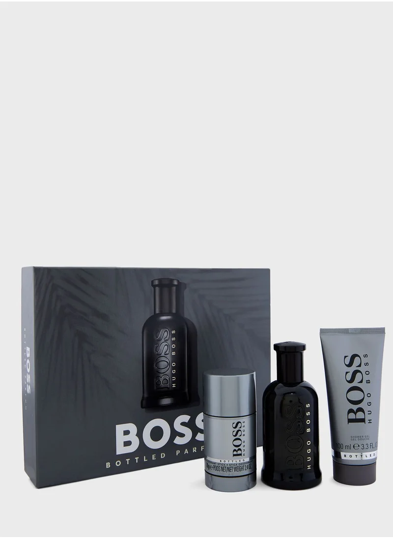 BOSS Bottled Parfum Gift Set - EDP 100ml, Shower Gel 100ml & Deodorant Stick 75ml, Savings 26%