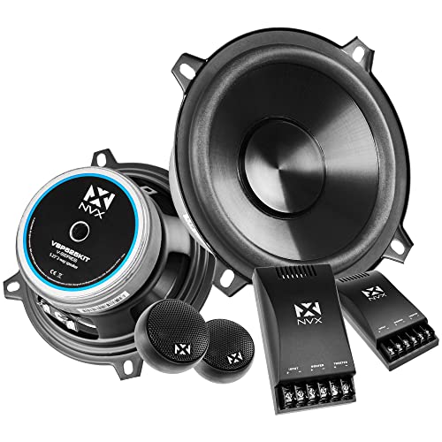 NVX® VSP525KIT 5.25" Premium Car Speakers, 750W Max, 250W RMS, 2-Way Component System w/ 1" Silk Dome Tweeters & Passive X-Overs, Easy to Install in Cars/Trucks/Doors (Pair) - Image 1