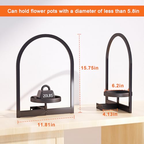 Flenpptly Wall Plant Holder Wall Planter for Indoor Plants Window Plant shelves for Multiple Plants Indoor Outdoor Framed Plant Holder for Home Decor 3 Pack - Image 3