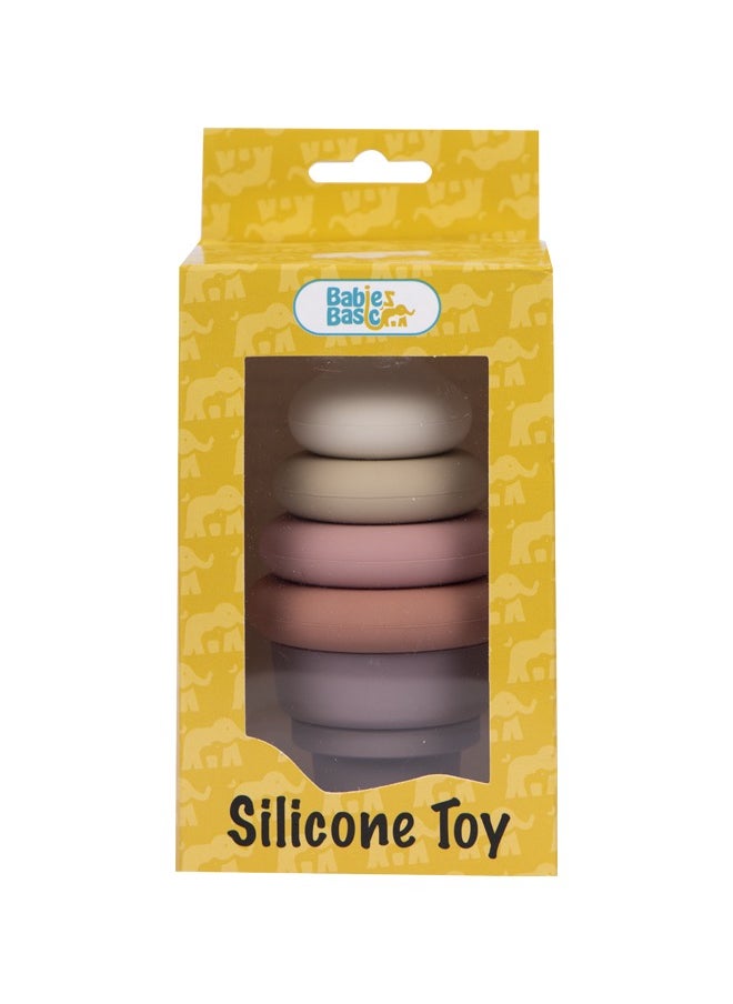 Babies Basic Silicone Stacking Toy For Babies/Kids, Ice Cream Shape, Bpa Free 100% Safe - Ice Cream  - Image 5