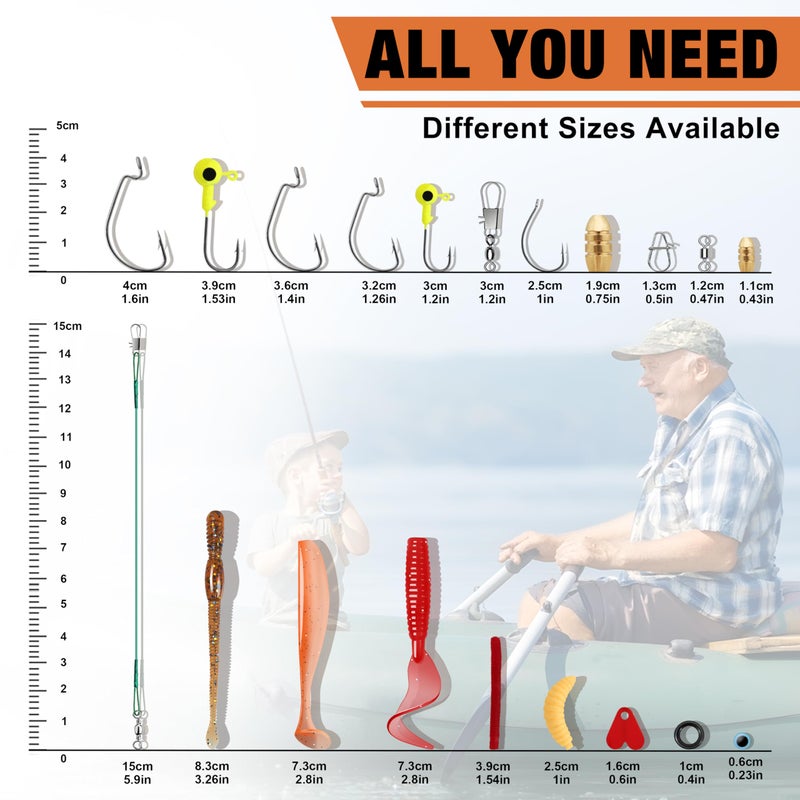 TRUSCEND Widely Used Fishing Bait Rigs Worth Every Penny, Selected Fishing Lures & Tackle Kit for Freshwater Fishing, Economic/Giftable/Premium Starter Fishing Gear Set Available, Perfect Fishing Gift - Image 4