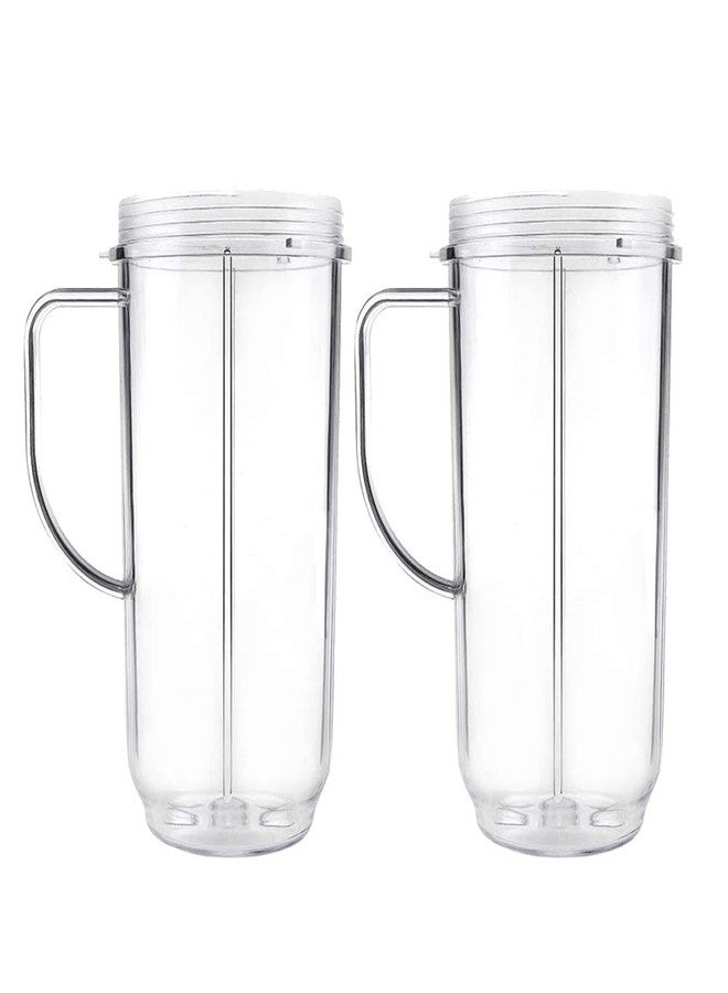 Sduck 2 PCS Tall 22oz Replacement Magic Bullet Blender Cups, 22OZ Blender Cups Jar compatible with 250W Magic Bullet MB1001 Series Juicer Mixer - Image 1