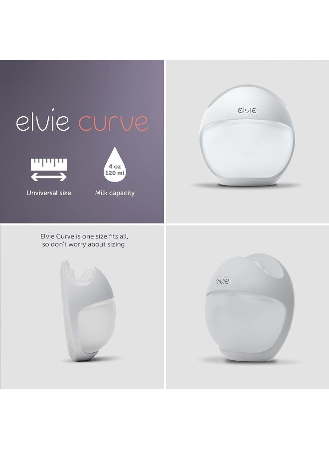 Elvie Curve - Manual Wearable Breast Pump - Hands-Free, Kick-Proof, Portable Silicone Pump That Can Be Worn in-Bra for Gentle, Natural Milk Expression - Breast Feeding Essentials - Image 4