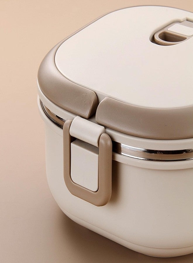 ZJchao Insulated Food Container, Thermal Lunch Box, Insulated Lunch Box, 304 Stainless Steel Leakproof Design with Spoon for School, Office, or Picnics (1 Tier) - Image 3