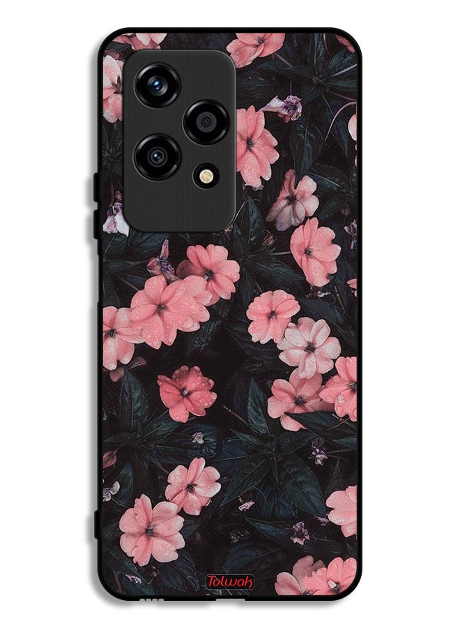 Tolwak Honor 200 Lite 5G Protective Case Cover Peach Small Roses - Image 1