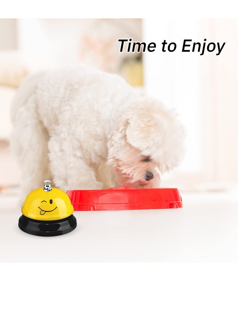 Pieces Desk Bell for Service, Smile Face Call Bell, Desk Bell 8.5cm Diameter, Call Bells with Metal Anti-Rust Construction,Front Desk Restaurant, Office, Schools (Red yellow blue) - Image 5