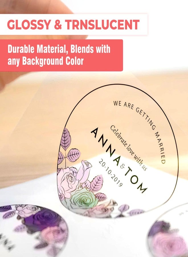True Flair Transparent Clear Sticker Photo Paper Glossy, Pack of 25 sheets, Transparent Vinyl A4 Sticker Sheet Paper For Inkjet Printer (25) - Image 5