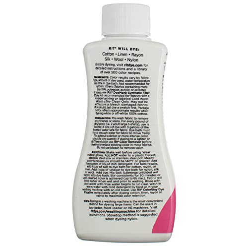 Rit Dye Liquid 8 Ounces Fuchsia 8-88120 (3-Pack) - Image 3