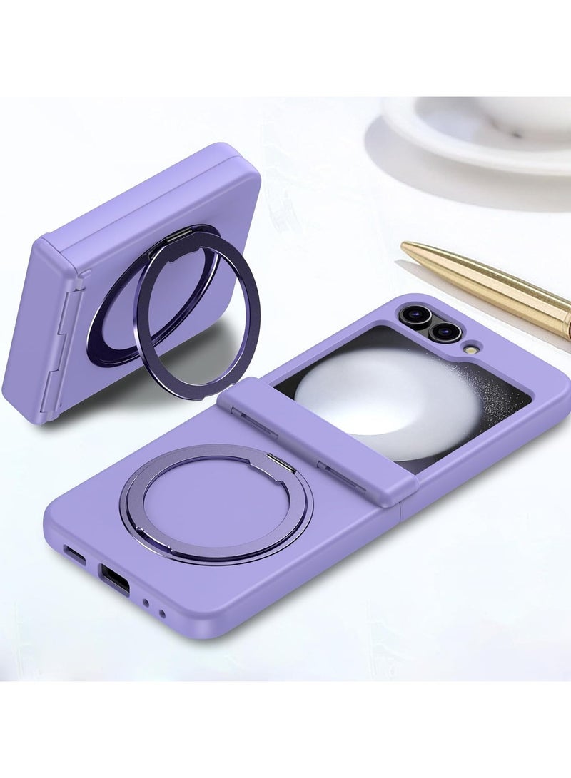 general Case for Samsung Galaxy Z Flip 6 (2024),Magnetic Anti-fall Phone Case with Ring Stand,Compatible with Wireless Charging,Ultra-thin Durable Protective Back Cover - Image 2