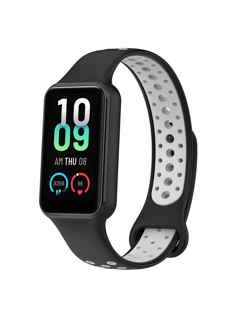 1Pcs Watch band for Redmi band 2/xiaomi band 8 active watch strap Black/Gray - Image 2