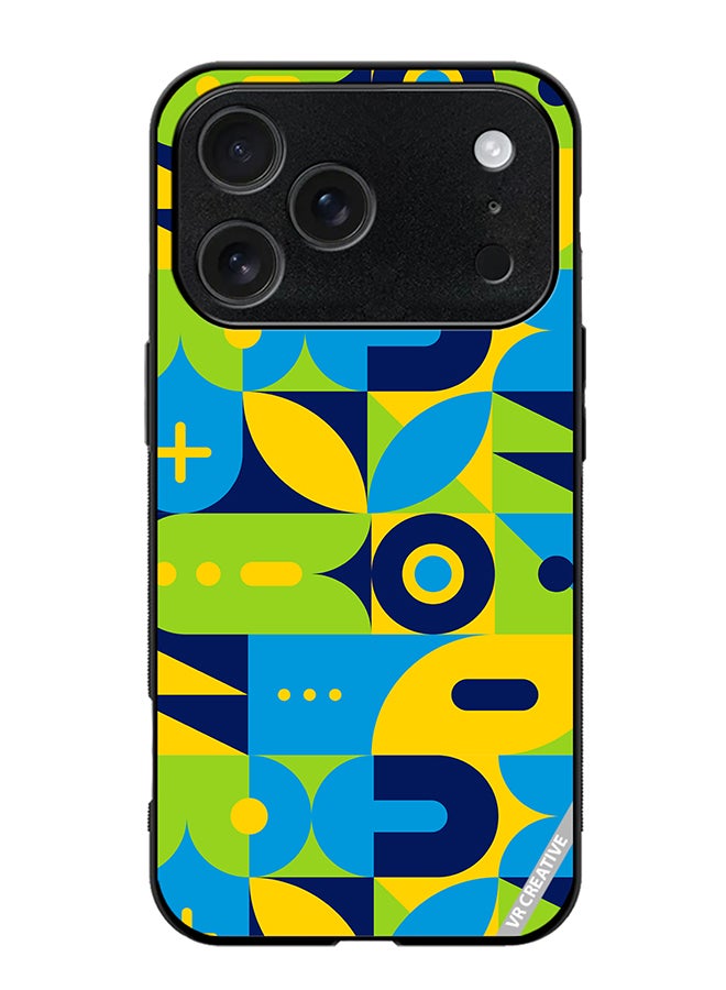 VR CREATIVE Protective Case Cover For Apple iPhone 17 Pro Max Geometry Pattern Design Multicolour
