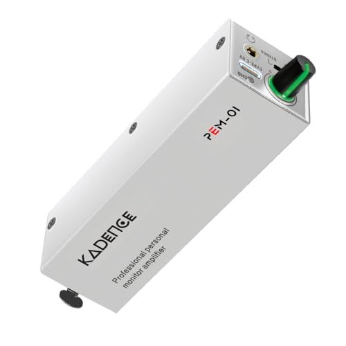 Kadence PEM-01 Jamming Series in-Ear Monitor Amplifier | Wired IEM Belt Pack | XLR/TRS Combo Input | 3.5mm Headphone Output | Mono/Stereo Switchable | Comes with Belt Clip | White - Image 1
