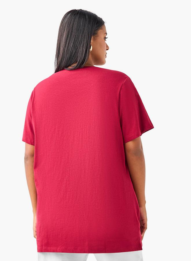  أولا بوبكن تيشيرت بطباعة شعار مقاس كبير من أولا بوبكن - Image 3