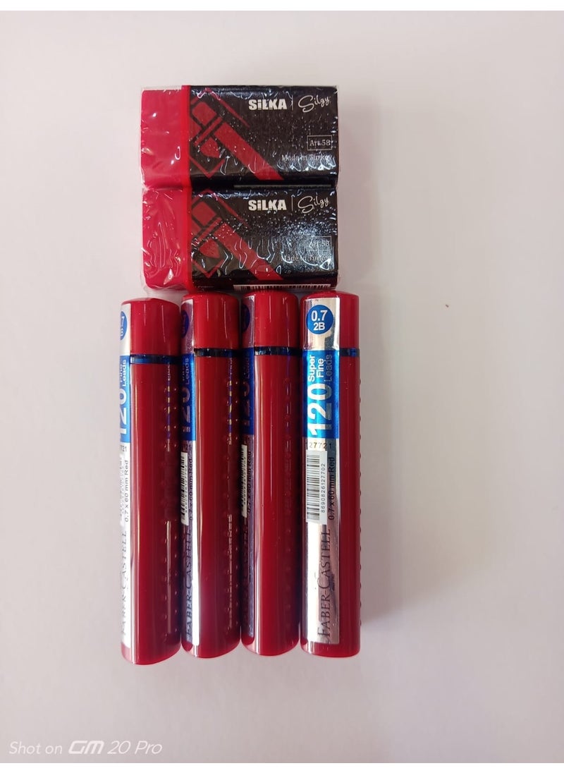Faber - 0 7 Nib 2 Erasers - Image 1
