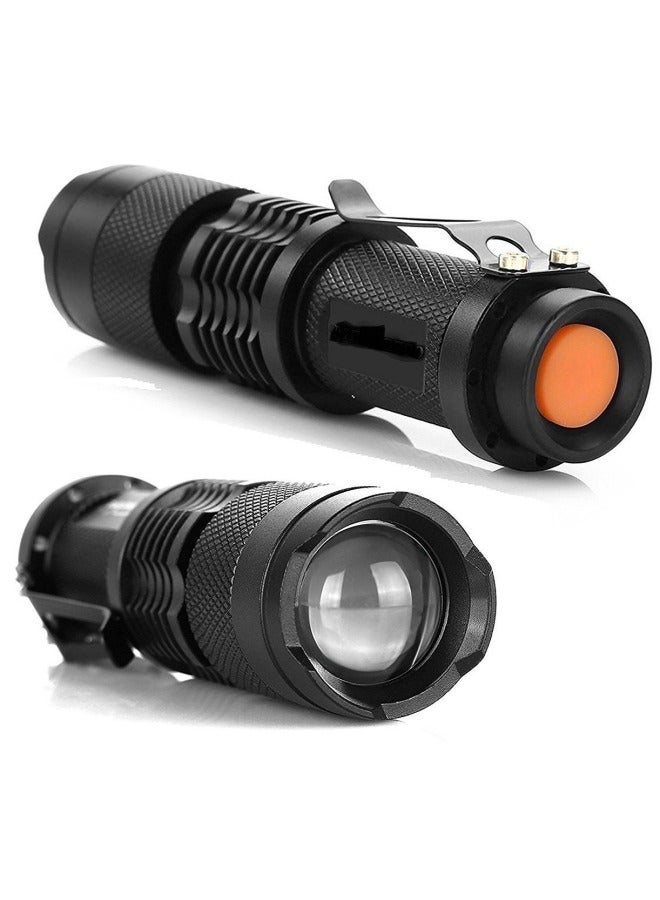 Sk68 Mini Telescopic Zoom Strong Light Rechargeable Flashlight LED Flashlight-Color:Silver  - Image 4
