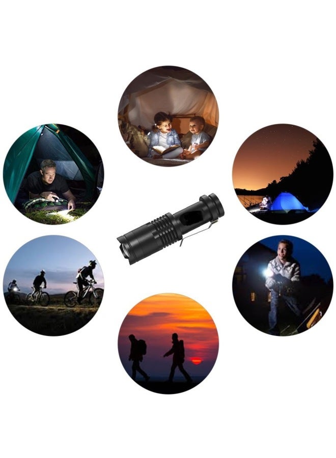 Sk68 Mini Telescopic Zoom Strong Light Rechargeable Flashlight LED Flashlight-Color:Silver  - Image 3