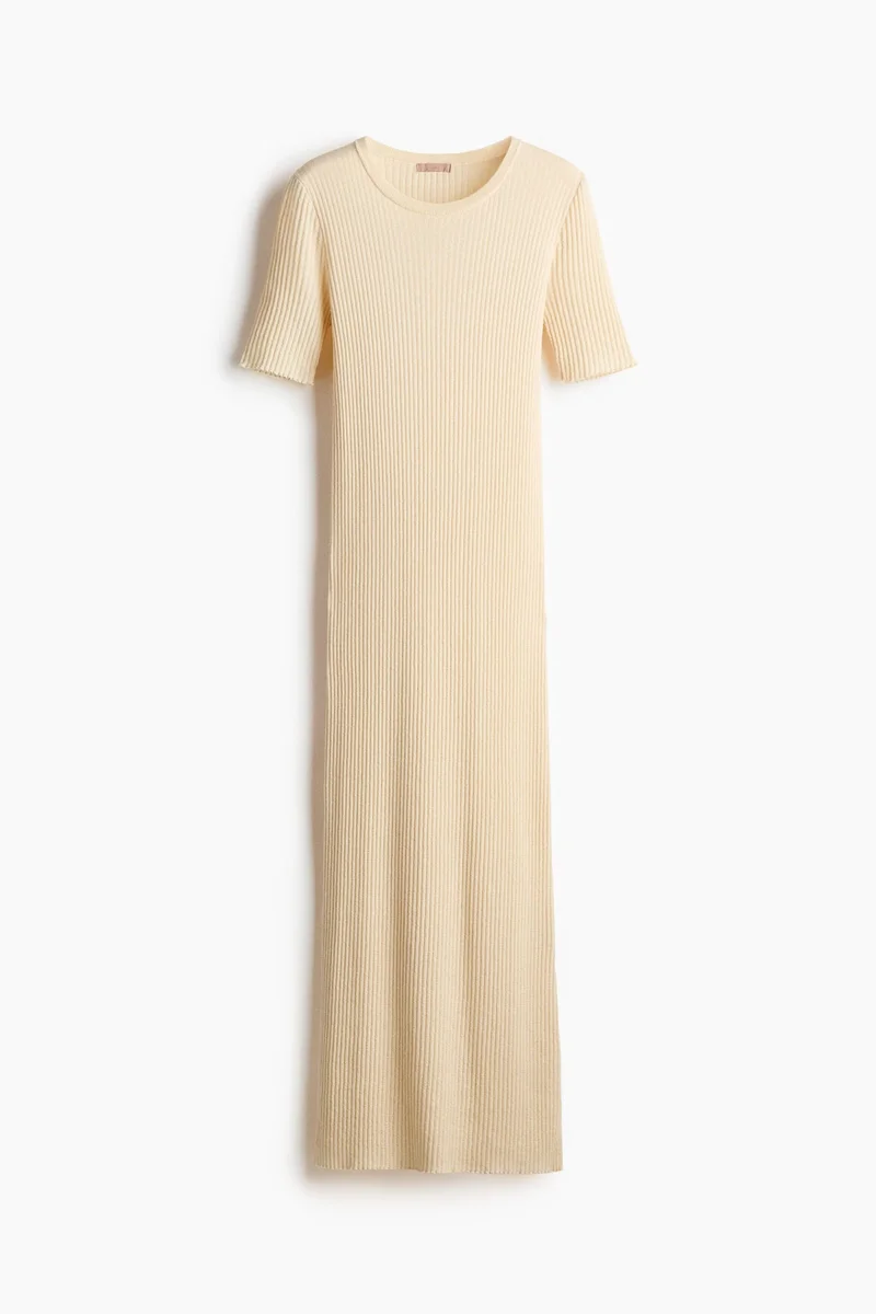 Rib-knit T-shirt dress