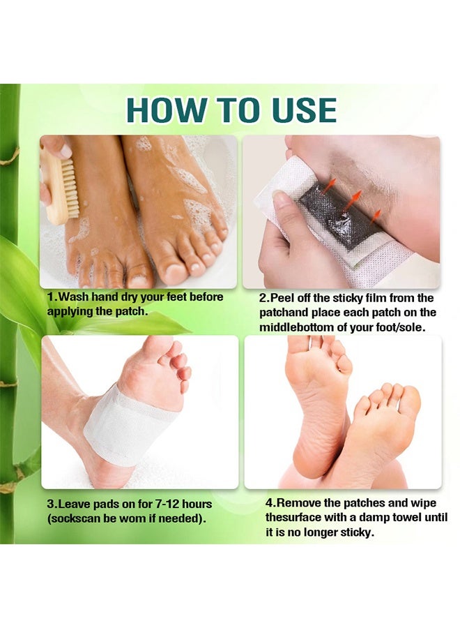 HBESTY Foot Patch (10 PCS), Deep Cleansing Foot Patches with Bamboo Vinegar and Ginger Powder, Relieve Stress, Improve Sleep and Relaxation - Image 5