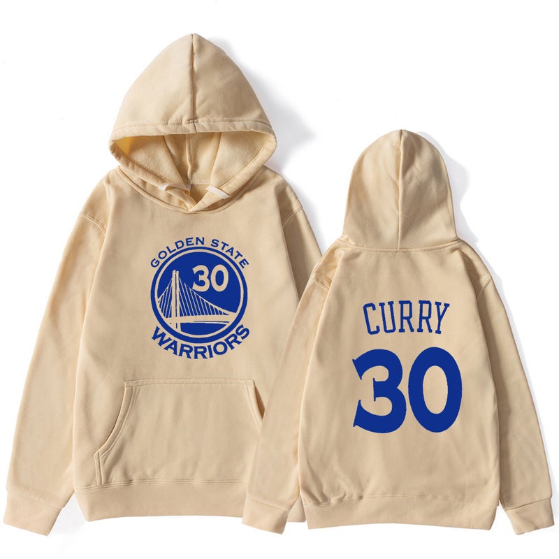 2021 cross-border NBA basketball sweater Warriors team 30 curry sports sweater mens trendy hoodie men Khaki 