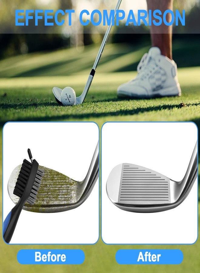Coeweule 2 Pack Golf Club Brush, Professional Golf Club Cleaner with Retractable Zip-line and Golf Club Cleaner Brush, Handle Comfortable Grip Golf Grooves Cleaner for Easily Attaches to Golf Bag - Image 4