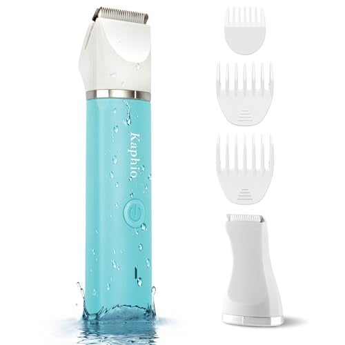 Kaphio Bikini Trimmer for Women Pubic Hair: 2 in 1 Electric Razors for Women - Rechargeable Electric Shaver - IPX7 Waterproof Lady Shaver for Travel & Shower Use in Summer (Green) - Image 1