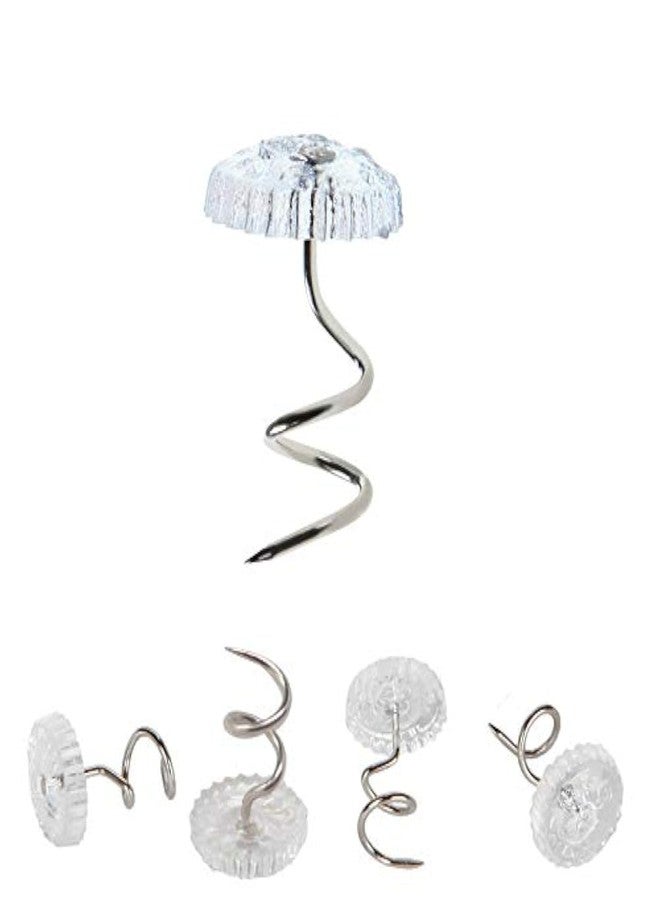 Yoogeer 100Pcs DIY Clear Twist Pins Heads Twisty Pin for Upholstery, Slipcovers and Bedskirts and Other Fabric and Materials Securely in Place - Image 1
