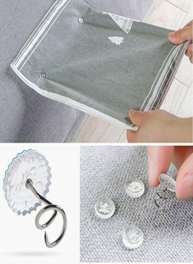 Yoogeer 100Pcs DIY Clear Twist Pins Heads Twisty Pin for Upholstery, Slipcovers and Bedskirts and Other Fabric and Materials Securely in Place - Image 2