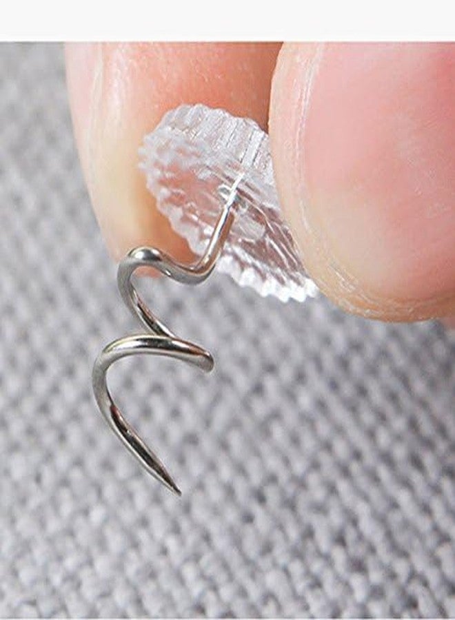 Yoogeer 100Pcs DIY Clear Twist Pins Heads Twisty Pin for Upholstery, Slipcovers and Bedskirts and Other Fabric and Materials Securely in Place - Image 3