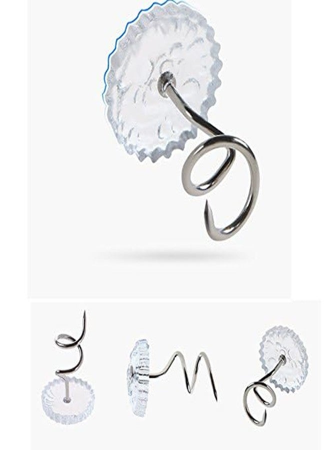 Yoogeer 100Pcs DIY Clear Twist Pins Heads Twisty Pin for Upholstery, Slipcovers and Bedskirts and Other Fabric and Materials Securely in Place - Image 4