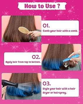 MSDADA 14 Colors Hair Chalk Pen Set for Girls Kids Temporary Hair Color Pens Washable Hair Chalk for Teens Kids Girls Birthday St Patricks Day Childrens Day Gifts Party Cosplay Festival Hair DIY - Image 5