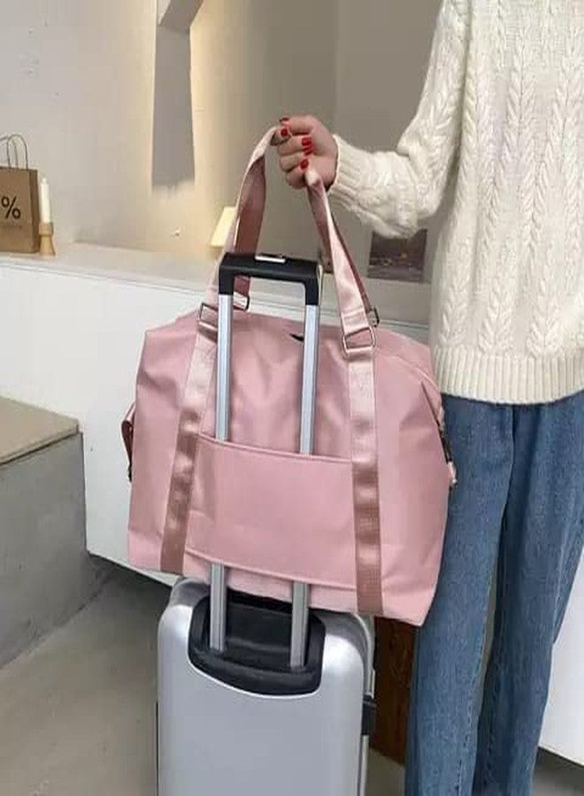 LNT Large Capacity Folding Travel Bag Travel Lightweight Waterproof Carry on Luggage Bags Fixed Strap Dry and Wet Separation Foldable Travel Duffel Bag for Weekender Overnight (Multicolor Random) - Image 3