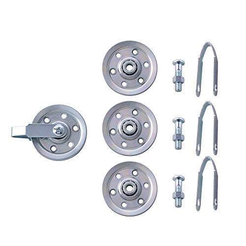 HOME MASTER HARDWARE Cable and Pulley Replacement Kit - 4pcs 3" Heavy Duty Pulleys,2pcs Galvanized Aircraft Cables - 3/32 Diameter 12 Fasteners for Overhead Sectional Garage Doors - Image 3