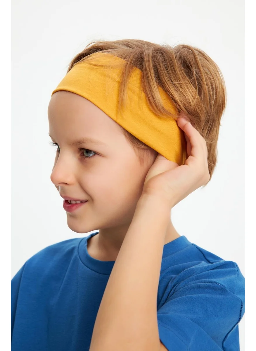 Babygiz Mustard Men's Cotton Combed Non-Slip Anti-Sweat Flexible Hair Band