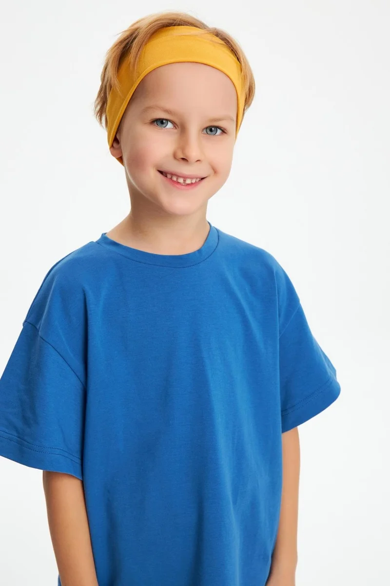 Babygiz Mustard Men's Cotton Combed Non-Slip Anti-Sweat Flexible Hair Band