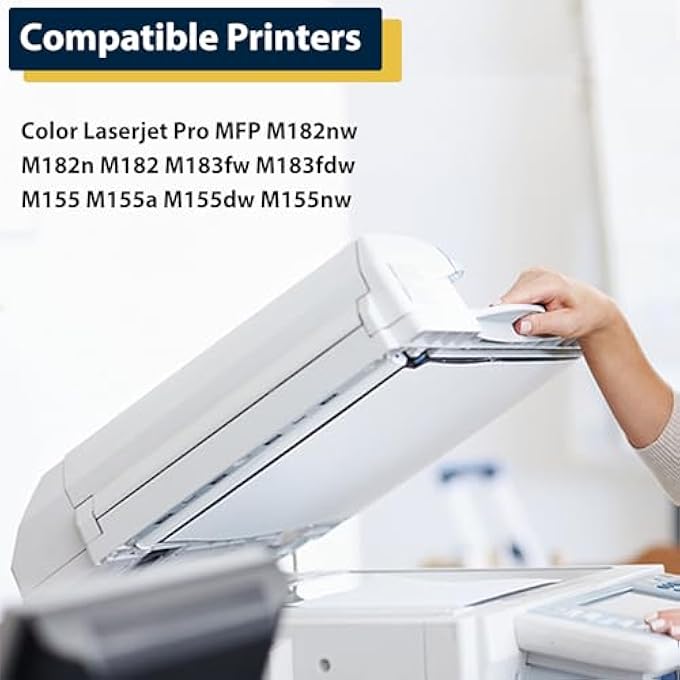 215A TONER CARTRIDGES COMPATIBLE FOR HP 215A TONER WORKS WITH COLOR LASERET PRO MFP M182NW M183FW M183FDW M155DW M155NW SERIES PRINTER (BLACK/CYAN/YELLOW/MAGENTA, 4 PACK) - Image 2
