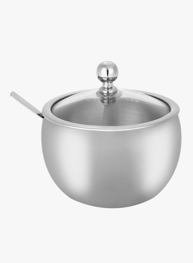 Loquat Sugar Bowl With Lid And Spoon Silver 5.5centimeter - Image 2