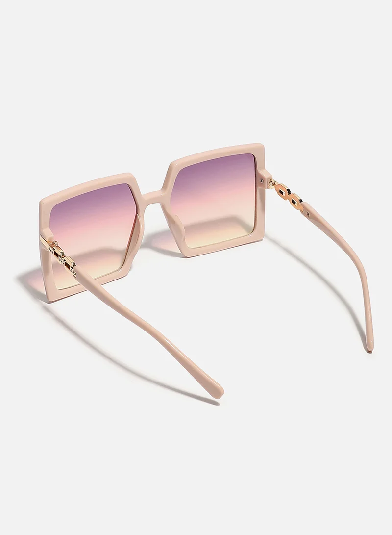 Haute Sauce Pink Rectangular Sunglass