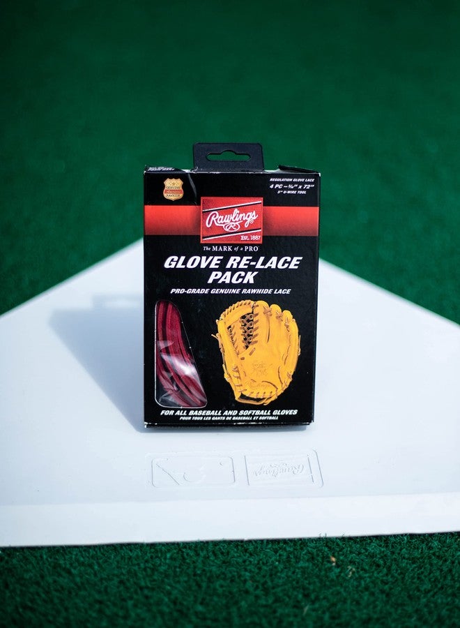 Rawlings | Glove Re-Lace Pack | Baseball/Softball | Standard 3/16" X 72" Laces with Tool | Red - Image 3