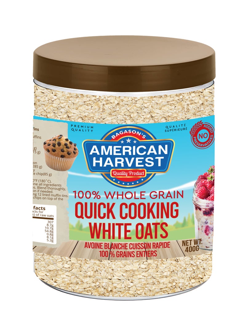 American Harvest White Oats Quick Original Jar 400g - Image 1