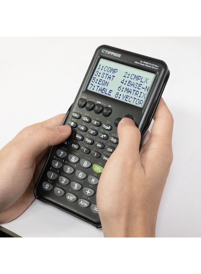 سيتيفري آلة حاسبة علمية CTIFREE UL-991ES PLUS Max | 417 وظيفة | شاشة عرض مزدوجة الخطوط (10+2 خانة) | مصممة خصيصًا لاختبارات الطلاب | تتضمن قلم حبر جاف مجاني | مناسبة لطلاب المرحلة المتوسطة والثانوية والجامعية في الرياضيات والإحصاء والحسابات الهندسية - Image 4