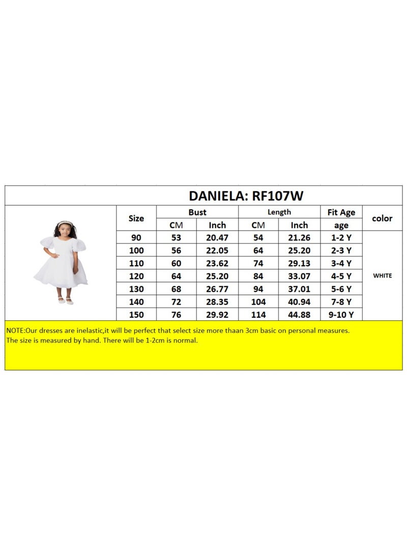 D'Daniela Tulip Party Dress-White - Image 4