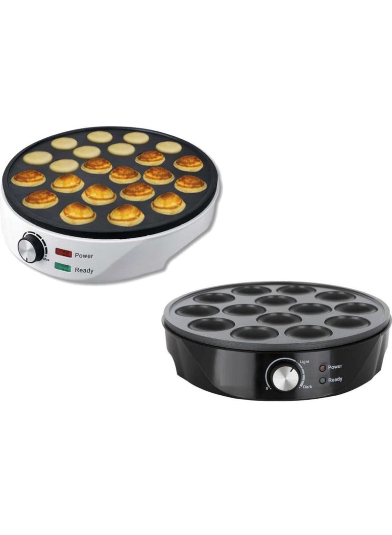 REFURA 22 Piece Mini Pancake Maker 1000W | Non Stick Surface | Overheat Protection |  RE-909 - Image 1