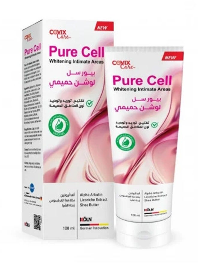 covix care - Pure Cell Intimate Lotion, lightening, brightening and unifying the color of intimate areas with licorice extract and shea butter 100 ml - Image 1